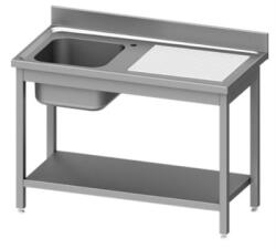  Stalgast - egy medencés mosogató, bal oldali medencével, alsó polccal 1400x600x850 összeszerelhető 400x400x250 mm medencével (954476140)