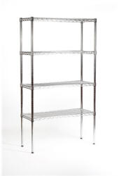 Hazai Króm állvány 4 szintes standard csomag, 1200x460x1830mm (S202)