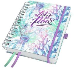 Sigel Naptár, spirál, A5, heti, 2026, kemény borító, SIGEL Jolie, Let it flow
