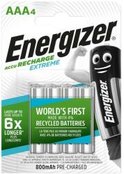 Energizer Tölthető elem, AAA mikro, 4x800 mAh, előtöltött, ENERGIZER Extreme
