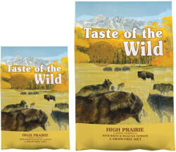 Taste of the Wild 14, 2 kgTaste of the Wild High Prairie száraz kutyatáp 2kg ingyen