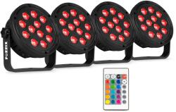 Fuzzix Comet M12 akkumulátoros (12 X 1W) RGB party PAR lámpa szett