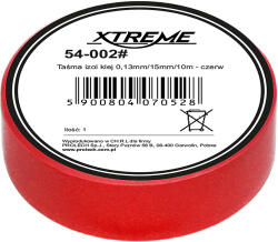 XTREME Szigetelőszalag 0, 13mm/15mm/10m - piros 54-002# (54-002)