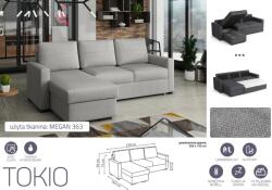 Mindigbútor Tokio sarok ülőgarnitúra Megan 363 színben - sprintbutor