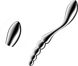 Satisfyer Star Force 1 - dildo metalic cu bile - oțel inoxidabil argintiu (4061504066950)