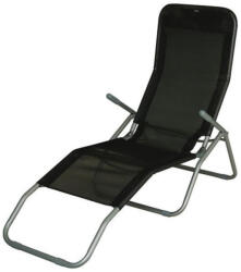 ST Leisure Equipment Strend Pro Jamaica napozóágy, 140 x 60 x 95 cm, fekete, összecsukható fémvázas kialakítás, állítható pozícióval, légáteresztő hálós fekvőfelülettel (TC802590)