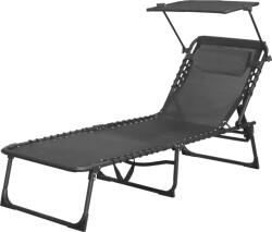 ST Leisure Equipment CONOPEUM napozóágy tetővel - szürke-fekete - 188x56x28cm (TC802603)