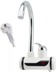  LED kijelzős vízmelegítő csaptelep, fali, vízszintes csatlakozás, 3000 W, AC220V, IPX4, 26, 5 × 21, 5 × 11 cm, fém-műanyag (HOP1000739)