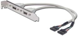 ASSMANN USB Slot Bracket cable, 2x type A-2x5pin IDC (AK-300301-002-E) - iconink