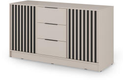  NELLY K3 komód - kasmír / fekete (10000016430)