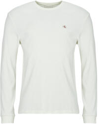 Calvin Klein Tricouri cu mânecă lungă Bărbați LS WAFFLE BADGE CREWNK TEE Calvin Klein Jeans Alb EU XL