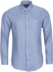 Ralph Lauren Cămăsi mânecă lungă Bărbați CHEMISE COUPE DROITE EN LIN Polo Ralph Lauren albastru EU M