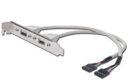 ASSMANN USB Slot Bracket cable, 2x type A-2x5pin IDC (AK-300301-002-E) - mzona