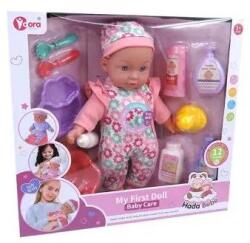 Man Yuk Toys Interaktív játékbaba overálban, kiegészítőkkel - 35 cm (WZB104-9) - vackorjatek