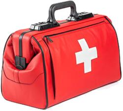  Dürasol Cross orvosi bőr táska bőr (piros fehér kereszttel)