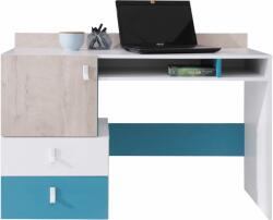 Íróasztal Camteso 107 (Fehér + Tölgy + Türkiz)