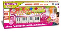 Bontempi Bontempi, 24 billentyűs játékszintetizátor mikrofonnal, rózsaszín (122972)