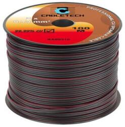 Cabletech KAB0310-M Réz hangszórókábel, fekete 2x0, 75mm2, /méter (KAB0310)