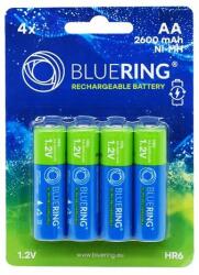 BLUERING Elem tölthető akku AA ceruza HR6 2600mah 4 db/csomag, Bluering® - mystock