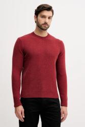 Benetton gyapjú pulóver - burgundia XL