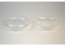  Műanyag átlátszó szétszedhető gömb 11x5cm lapos