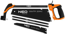 NEO TOOLS Kézifűrész univerzális 4 az 1-ben, gyors lapcsere rendszer, fém-fa-műanyag-rétegelt lemez vágáshoz (44-651) - szerszamparadicsom