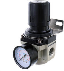 Technic 1/2" Légnyomáscsökkentő Szabályozó Manométerrel Kompresszorokhoz AR4000-04CH