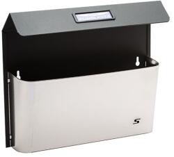 Silmec 41? 515.84 szórólaptartó / reklámanyag tartó (fekete-inox)