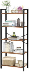 VASAGLE Ipari Stílusú 5-Szintes Állvány Rusztikus Barna-Fekete (EUZ-LLS061B01)