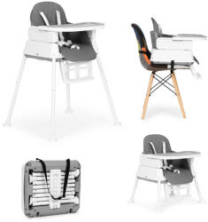 Homelux Összecsukható gyerek etetőszék 3 in 1 szürke (HA-009_GRAY) - platinashop