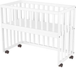 Hubners Patut copii din lemn co-sleeper Hubners Matei 94x46 cm alb - hubners