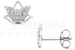  14 karátos fehérarany lótuszvirág fülbevaló (AU14037) AU14037