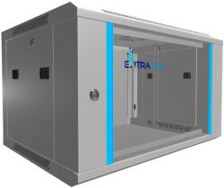 Extralink 6U 600x450 szürke, rack szekrény, fali szerelésű