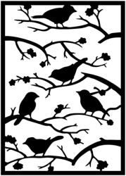 Wallity Метална декорация за стена 47x66 cm Branch & Birds - Wallity (891TNL2056)