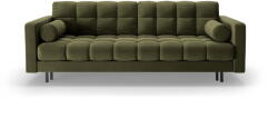 Cosmopolitan Design Зелен кадифен разтегателен диван с място за съхранение 222 cm Bali - Cosmopolitan Design (COS_3SF_51_F1_BALI4)
