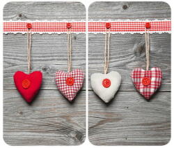 Wenko Комплект от 2 стъклени капака за печка Heart, 52 x 30 cm Hearts - Wenko (2521481100)