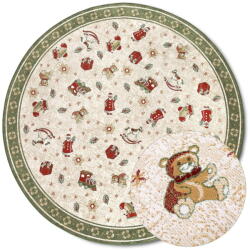 Villeroy&Boch Зелен кръгъл килим с коледен мотив със смес от  амук ø 160 cm Toy's Delight Green Christmas - Villeroy&Boch (106218-160)