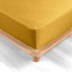douceur d'intérieur Жълт еластичен чаршаф от памук перкал 180x200 cm Percaline - douceur d'intérieur (1644654)
