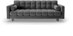 Cosmopolitan Design Тъмносив кадифен разтегателен диван с място за съхранение 222 cm Bali - Cosmopolitan Design (COS_3SF_51_F1_BALI6)