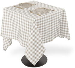Tiseco Home Studio Памучна покривка за маса 150x150 cm Gingham - Tiseco Home Studio (9674TAUPE)