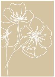 Veronika Boulová Постер 29x41 cm White Poppy - Veronika Boulová (vboulova.31)