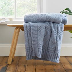 Bianca Синьо плетено одеяло 150x200 cm Cable Knit - Bianca (DS/58963/R/150200/BL)