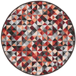 Mila Home Червено-сив кръгъл килим подходящ за пране ø 120 cm Ignite - Mila Home (HKC-YuvHali-258-120x120)