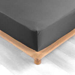 douceur d'intérieur Антрацитен еластичен чаршаф от памук перкал 90x190 cm Percaline - douceur d'intérieur (1644633)