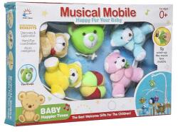 Baby Happier Times Zenélő forgó Plüss macik labdával, felhúzós