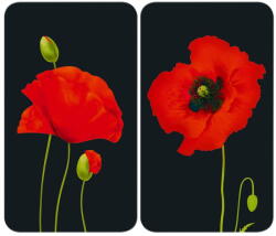 Maximex Капаци за печка в комплект от 2 броя от закалено стъкло 52x30 cm Poppy - Maximex (2521505500)