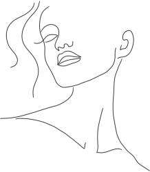 Veronika Boulová Постер 29x41 cm Minimal Woman Face Line Art - Veronika Boulová (vboulova.1)
