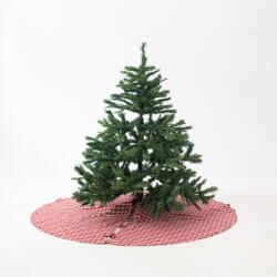 Linen Tales Червен ленен кръгъл килим за под елхата ø 125 cm Red Gingham - Linen Tales (LT-CHRTRSK-1S-RNCH)