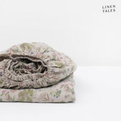 Linen Tales Еластичен ленен чаршаф в естествен цвят 200x200 cm Botany 2 - Linen Tales (LT-SFT-200x200x30-BO2)