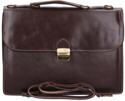 Max Moda Aktatáska 1721 Bőr 1 rekeszes sötét barna